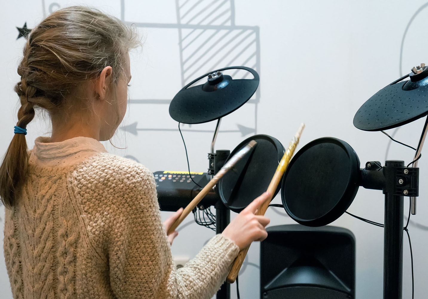 Electronic drums are great for kids and beginners