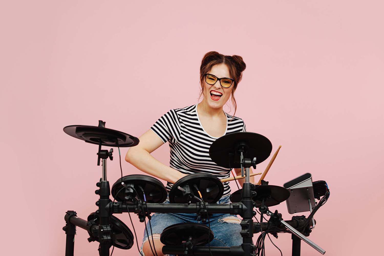 Joy of playing electronic drum sets